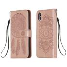 For iPhone X / XS Dream Catcher Printing Horizontal Flip Leather Case with Holder & Card Slots & Wallet & Lanyard(Rose Gold) - 1