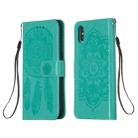 For iPhone X / XS Dream Catcher Printing Horizontal Flip Leather Case with Holder & Card Slots & Wallet & Lanyard(Green) - 1