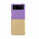 For Samsung Galaxy Z Flip4 Macaron Candy Color Matching TPU Phone Case(Purple Yellow) - 1