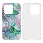 2.0mm Airbag Shockproof TPU Phone Case For iPhone 14 Pro Max(Ink Green Marble) - 1