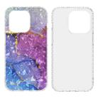 2.0mm Airbag Shockproof TPU Phone Case For iPhone 14 Pro(Blue Purple Marble) - 1