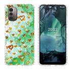 For Nokia G21 / G11 2.0mm Airbag Shockproof TPU Phone Case(Gold Heart) - 1