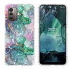 For Nokia G21 / G11 2.0mm Airbag Shockproof TPU Phone Case(Ink Green Marble) - 1