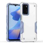 For OPPO A16 Non-slip Armor Phone Case(White) - 1