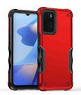 For OPPO A55 4G Non-slip Armor Phone Case(Red) - 1