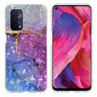 For OPPO A54 5G / A74 5G / A93 5G 2.0mm Airbag Shockproof TPU Phone Case(Blue Purple Marble) - 1