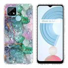 For Realme C21 2.0mm Airbag Shockproof TPU Phone Case(Ink Green Marble) - 1