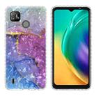 For Tecno Pop 4 LTE 2.0mm Airbag Shockproof TPU Phone Case(Blue Purple Marble) - 1