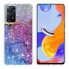 For Xiaomi Redmi Note 11 Pro 4G 5G International Edition / Note 11 Pro+ Indian Version 2.0mm Airbag Shockproof TPU Phone Case(Blue Purple Marble) - 1