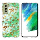 For Samsung Galaxy S21 FE 5G 2.0mm Airbag Shockproof TPU Phone Case(Gold Heart) - 1