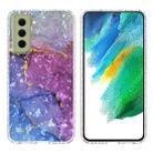 For Samsung Galaxy S21 FE 5G 2.0mm Airbag Shockproof TPU Phone Case(Blue Purple Marble) - 1