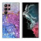 For Samsung Galaxy S22 Ultra 5G 2.0mm Airbag Shockproof TPU Phone Case(Blue Purple Marble) - 1