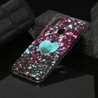 For Galaxy A11 Marble Pattern Soft TPU Protective Case(Green Love) - 1