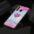 For Galaxy A21 Marble Pattern Soft TPU Protective Case(Red Love) - 1