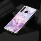 For Galaxy A21 Marble Pattern Soft TPU Protective Case(Purple) - 1