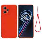 For OPPO Realme 9 4G Global/Realme Narzo 50 Pro 5G Global Pure Color Liquid Silicone Shockproof Full Coverage Phone Case(Red) - 1