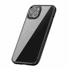 For iPhone 14 Plus Ice Crystal PC + TPU Phone Case (Black) - 1