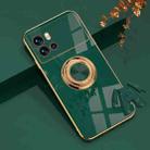 For vivo iQOO 9 Pro 6D Plating Astronaut Ring Kickstand Phone Case(Night Green) - 1