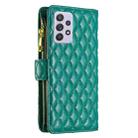 For Samsung Galaxy A52 4G / 5G / A52S 5G Diamond Lattice Zipper Wallet Leather Flip Phone Case(Green) - 3