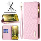 For Samsung Galaxy A53 5G Diamond Lattice Zipper Wallet Leather Flip Phone Case(Pink) - 1