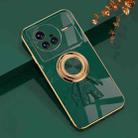 For vivo X80 6D Plating Astronaut Ring Kickstand Phone Case(Night Green) - 1