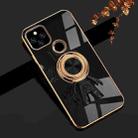 For Google Pixel 5a  6D Plating Astronaut Ring Kickstand Phone Case(Black) - 1