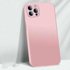 For iPhone 14 Pro AG Matte Glass + Liquid Silicone Skin Feel Case(Girly Pink) - 1