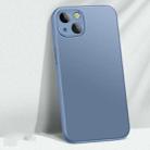 For iPhone 14 AG Matte Glass + Liquid Silicone Skin Feel Case (Lavender Blue) - 1