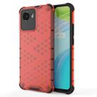 For OPPO Realme C30 Shockproof Honeycomb PC + TPU Protective Case(Red) - 1