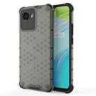 For OPPO Realme C30 Shockproof Honeycomb PC + TPU Protective Case(Black) - 1