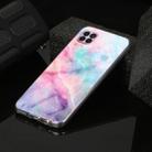 For Huawei P40 lite Marble Pattern Soft TPU Protective Case(Pink Green) - 1