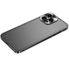 For iPhone 14 Pro Max Metal Frame Frosted PC Shockproof Phone Case (Black) - 1