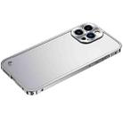 For iPhone 14 Pro Metal Frame Frosted PC Shockproof Phone Case(Silver) - 1