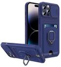 For iPhone 14 Pro Max Sliding Camera Cover Design TPU Phone Case (Navy Blue) - 1