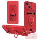 For iPhone 14 Sliding Camera Cover Design TPU Phone Case (Red) - 1