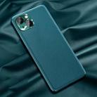 For iPhone 14 Plus Silicone Pure Skin Leather Phone Case (Green) - 1