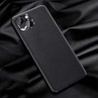 For iPhone 14 Plus Silicone Pure Skin Leather Phone Case (Black) - 1