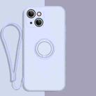 For iPhone 14 Plus  All-inclusive Liquid Silicone Phone Protective Case(Taro Purple) - 1