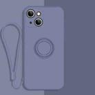 For iPhone 14 Plus  All-inclusive Liquid Silicone Phone Protective Case(Lavender) - 1