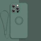 For iPhone 14 Pro All-inclusive Liquid Silicone Phone Protective Case(Dark Night Green) - 1