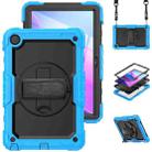 For Lenovo Tab M10 Plus 10.6 3rd Gen 2022 Silicone + PC Tablet Case(Black + Light Blue) - 1