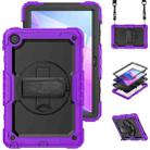 For Lenovo Tab M10 Plus 10.6 3rd Gen 2022 Silicone + PC Tablet Case(Black + Purple) - 1