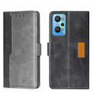 For OPPO Realme GT Neo2 5G Contrast Color Side Buckle Leather Phone Case(Black + Grey) - 1