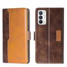 For OPPO Realme GT Master/Realme Q3 Pro Carnival Contrast Color Side Buckle Leather Phone Case(Dark Brown + Gold) - 1