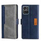 For vivo S10/S10 Pro Contrast Color Side Buckle Leather Phone Case(Blue + Grey) - 1