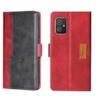 For Asus ZenFone 8 ZS590KS Contrast Color Side Buckle Leather Phone Case(Red + Black) - 1