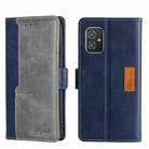 For Asus ZenFone 8 ZS590KS Contrast Color Side Buckle Leather Phone Case(Blue + Grey) - 1