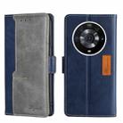 For Honor Magic3 Pro Contrast Color Side Buckle Leather Phone Case(Blue + Grey) - 1