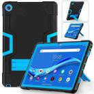 For Lenovo Tab M10 Plus 10.6 3rd Gen 2022 Contrast Color Robot Shockproof Silicone + PC Tablet Case(Black Blue) - 1