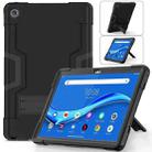 For Lenovo Tab M10 Plus 10.6 3rd Gen 2022 Contrast Color Robot Shockproof Silicone + PC Tablet Case(Black) - 1